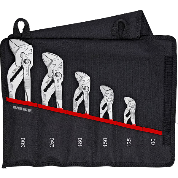 Bộ 5 cây kìm cờ lê Knipex 00 19 55 S4, kềm mỏ quạ ngàm trượt