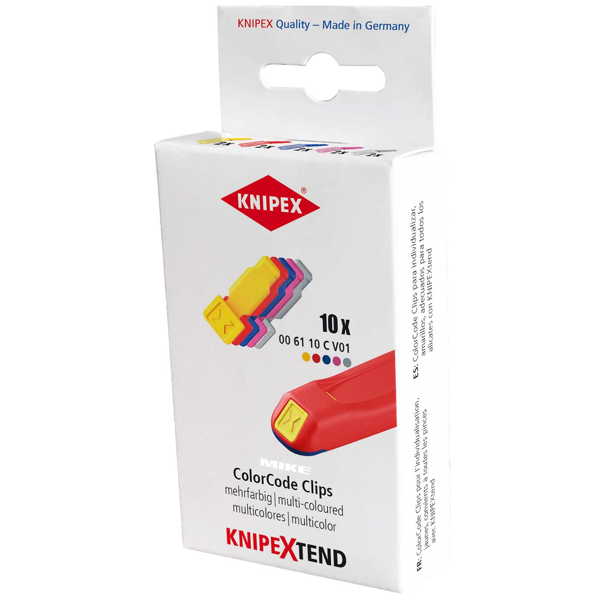 KNIPEX 00 61 10 C V01 ColorCode Clips colour mix 1 (10 pieces)