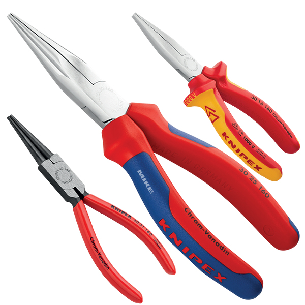 Kìm mỏ nhọn Knipex 30 bao gồm 17 biến thể, sản xuất tại Đức