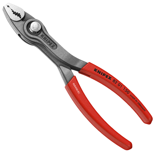 KNIPEX 82 01 150 TwinGrip Front and side gripping pliers 150 mm grey atramentized with non-slip plastic coating polished