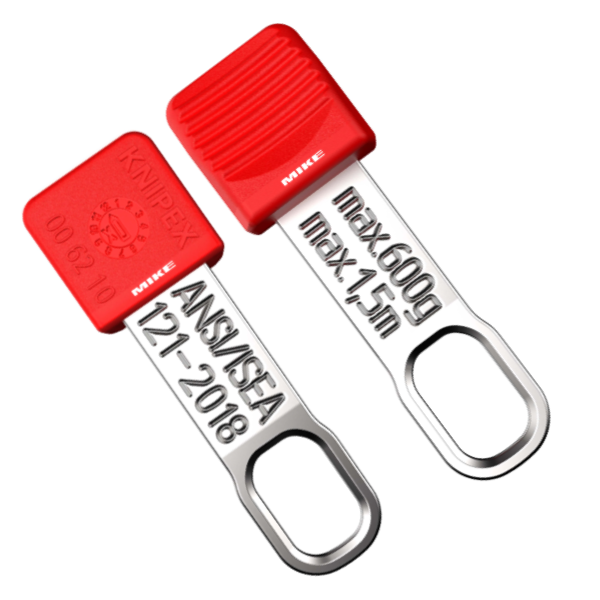 KNIPEX 00 62 10 TR TetheredTool Clips red (10 pieces) 30 mm