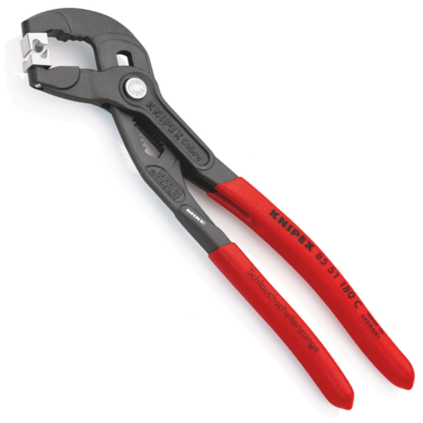 Kìm kẹp cổ dê Knipex 85 51 180 C cho cổ dê Click, hàm xoay